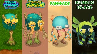 ALL My Singing Monsters Vs The Lost Landscapes Vs Humbug Island Vs Fanmade - Redesign Comparisons