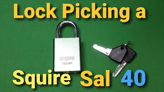 (237) Lock Picking A Green Squire Sal 40 Padlock