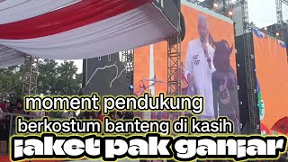 pendukung ber kostum banteng di kasih jaket pak ganjar//pesta rakyat@ULIK BWI