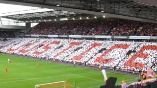 Hillsborough tribute at Anfield, Liverpool v Man U, 23/9/12, YNWA, You'll Never Walk Alone