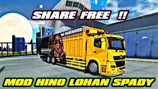 SHARE FREE!! | MOD BUSSID HINO LOHAN SPADY #bussimulatorindonesia