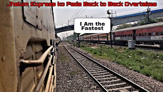 Jhelum Express Ko Pade Back to Back Dangerous Overtakes #overtakes #superfasttrains