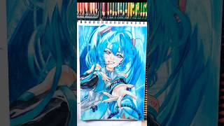 Givin' my drawing a GLOW UP ✨️ | Drawing Hatsune Miku #anime #hatsunemiku #redraw