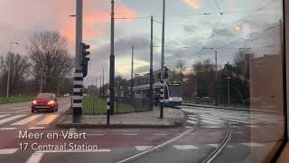 Tramrit GVB: Lijn 17 Osdorp Dijkgraafplein - Centraal Station met Duidelijke omroepen wagen: 2106 :)