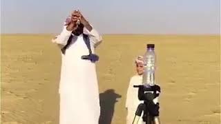 Saudi sheikh accepted bottle cap challenge in a new way...Watch it..!!