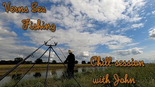 VERNS SEA FISHING | A TIDAL AFTERNOON SALT WATER FISHING CATCHING BRANZINO WITH A MATE AND HIS DOGS