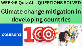 climate mitigation in developing countries week 6 practice Quiz