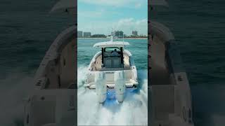 Boston Whaler 380 Outrage with massive twin 600 V12s