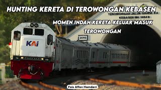 Indahnya Kereta Api Keluar Masuk Terwongan Kebasen || Hunting Kereta Di Terowongan Kebasen #part1