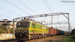 Goods Train with WAG-9 Locomotive #Shorts