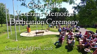 Coon Lake Veterans Memorial Dedication Ceremony