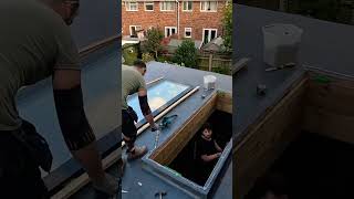 How to fit frameless skylight in 16 seconds #roofing #skylights