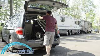 Multi-Lift | PIR | Unloading a Wheelchair from a Honda Odyssey 60/40 Seats & Extension