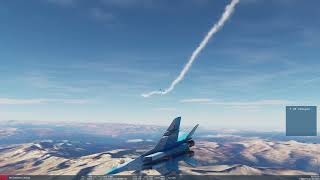 DCS World Mig-29 vs 2 F4-E's  Defensive Position ACM Dogfight