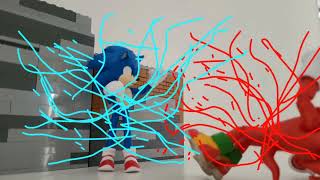 sonic vs knuckles stopmotion