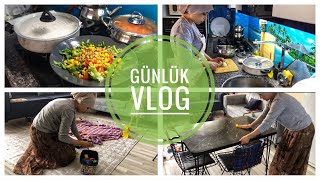 GUNLUK VLOG | RUTIN TEMIZLIK | YEMEK | TATLI ✅