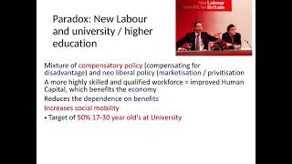 The New Labour educational policy paradox