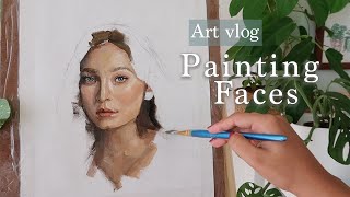 Painting portraits after 10 years ,  getting out of my comfort zone