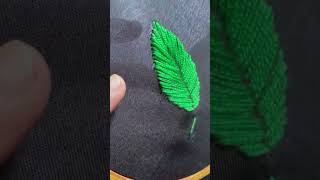 Please subscribe my channel😊 #embroiderydesign #embroidery #embroideryforbegginers #leafembroidery