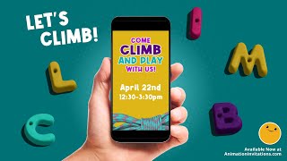 CLIMBING GYM Party - This Video Invite ROCKS!