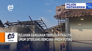 BLITAR - Puluhan Bangunan Termasuk Fasilitas Umum Diterjang Bencana Angin Puting