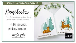 ⚓️ Anleitung: Häuschenbox | Teelichtverpackung mit Weihnachten im Wald von Stampin' Up!