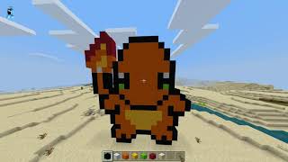 Minecraft Pixel Art - Charmander (Pokemon)