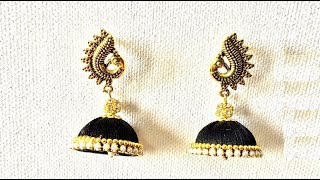 Silk Thread Earrings - How To Make Silk Thread Jhumka Earrings