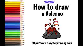 How to draw volcano #science #volcano #easystepdrawing