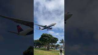 Delta Air Lines Airbus A330-900neo landing at LAX runaway 24R