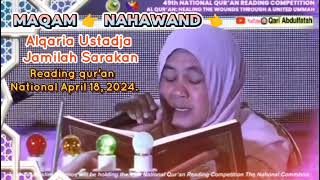 Beautiful video Reading qur'an National April 18, 2024.  Alqaria Ustadja Jamilah Sarakan