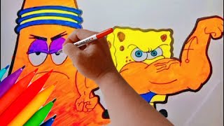 Spongebob Squarepants | Tetap Fit | Nickelodeon bahasa | Menggambar dan mewarnai