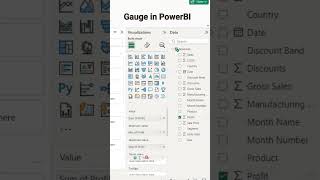 Gauge in PowerBI  #shorts #powerbipro #viralshort #mustwatch #powerbi #shots