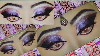 🟣💜 purple and black 🖤⚫ eyes makeup || #purpleeyemakeup #blackeyesmakeup #viralmakeup #viralvideo