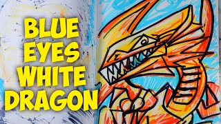 Blue Eyes White Dragon Drawing | Sketchbook Vlog #057