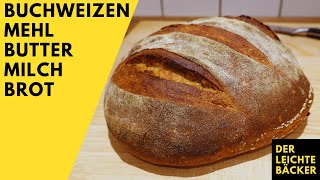 Mische Buttermilch mit Buchweizenmehl und erhalte dieses leckere Buttermilchbrot | Brot backen