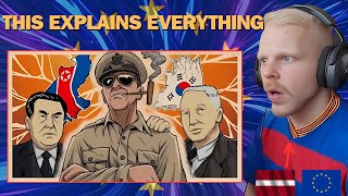 Latvian reacts To  Korean War | Animated History