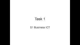 S1 Task 1 - ICT basics