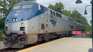 Amtrak #821 passing through Lorton VRE going southbound