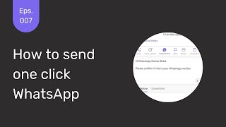 #TV7 - How to Send One-click WhatsApp | TeleCRM