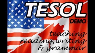 TESOL How to teach english Reading Writing and Grammar Course 1 Demo video (Обучение английскому)