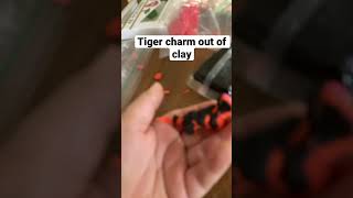 Tiger charm out of clay