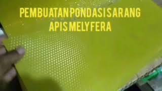 Pembuatan pondasi sarang apis melyfera