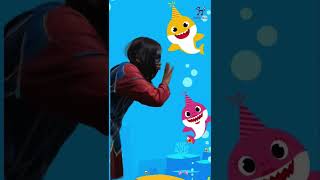 Baby Shark Spider man N Miss marvel dance #shorts  #music  #dailyvlog  #kidsmusic  #viral #babyshark