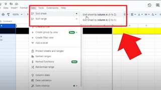 Sort Alphabetically in Google Sheets | Sort by Alphabetical order in google Sheets