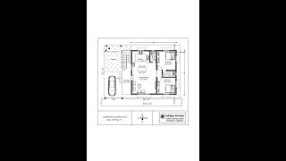 North facing building plan in vastu / 2 bedroom house design / building floor plan / small house