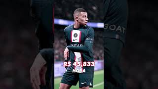 ISSO É QUANTO O MBAPPE RECEBE POR ANO, MÊS E DIA NO PSG #shorts