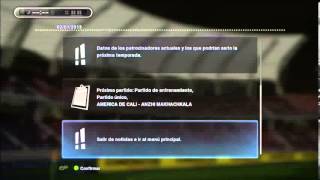 Liga Máster Funcionando Con América de Cali Pes Colombia Patch 2013