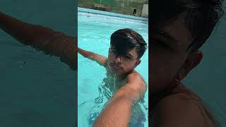 Swimming In Pool 💦😍 #muzamilchemovlogs #shorts