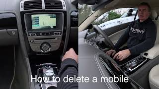 How to pair, delete a mobile, and set the sat nav in a Jaguar XK 5 0 V8 Portfolio Auto Euro 5 2dr